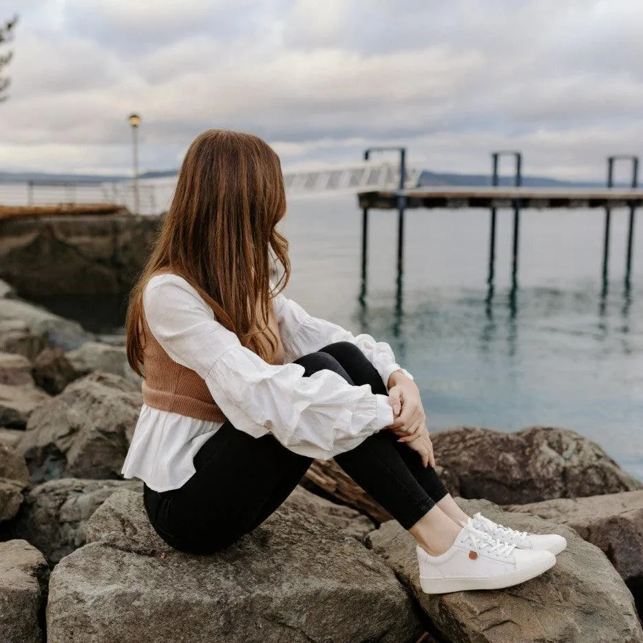 Josef Seibel Claire 01 Sneaker in White, Black & Hibiscus