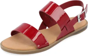 Journee Womens and Lavine Multi Strap Flat Sandals
