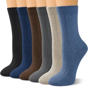 Justay Crew Socks for Women - Soft Knit Boot Calf Comfortable Cute Dress Cotton Socks Gifts