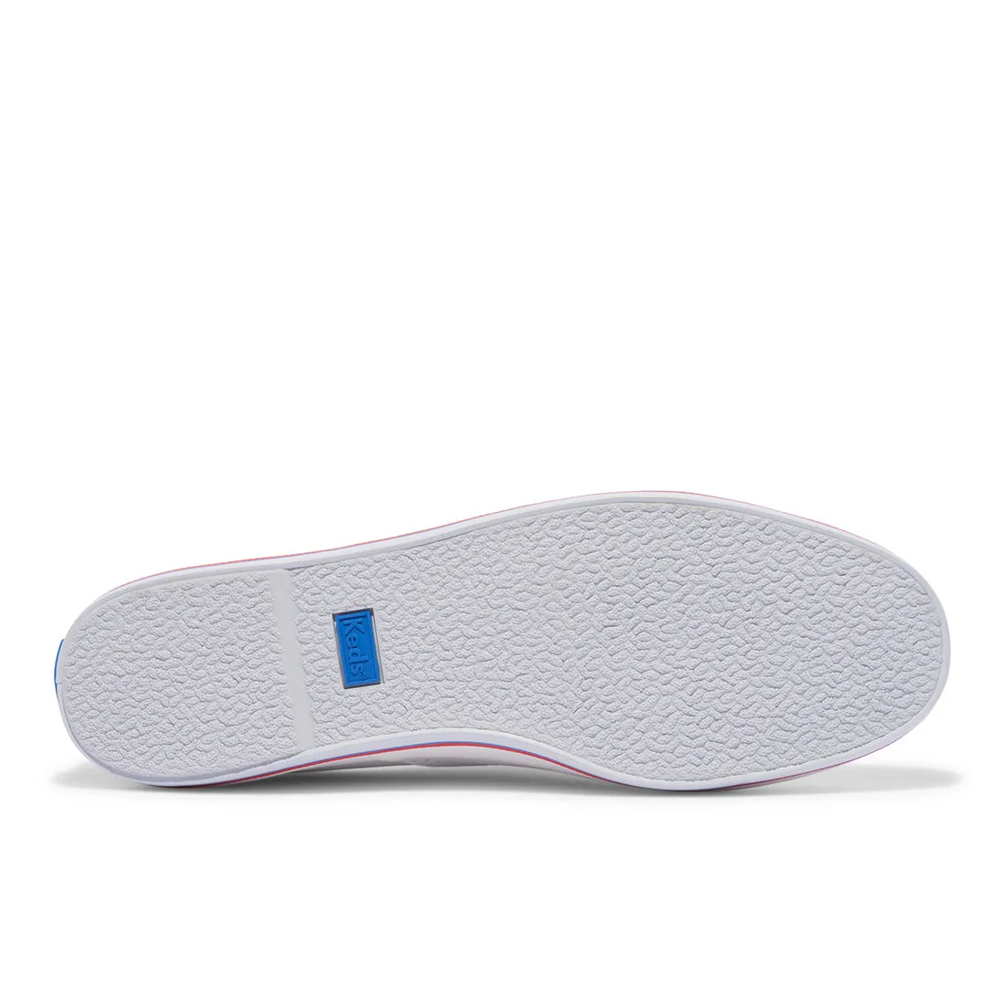 Keds Womens' Champion Leather Bottom Foxing Stripe White/Red/Blue (WH68076)