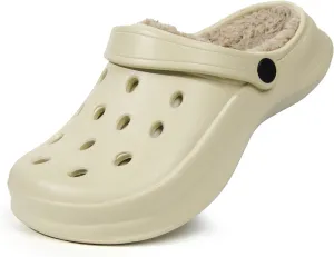 Kids Fuzzy Fleece Lined Winter Slip-on Clogs - Toddler Boys & Girls Cute Lightweight House Slippers