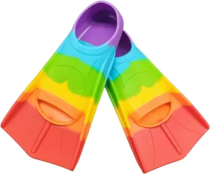 Kids Swim Fins,Comfortable Silicone Flippers for Swimming and Diving,Size Suitable Beginners Kids Girls Boys Adults