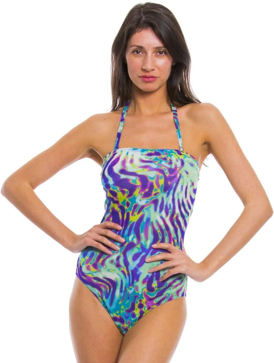 Kiniki Coral Tan Through Tube Swimsuit