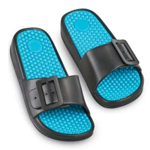 Ladies Comfortable Massaging Slip-On Buckle Slides