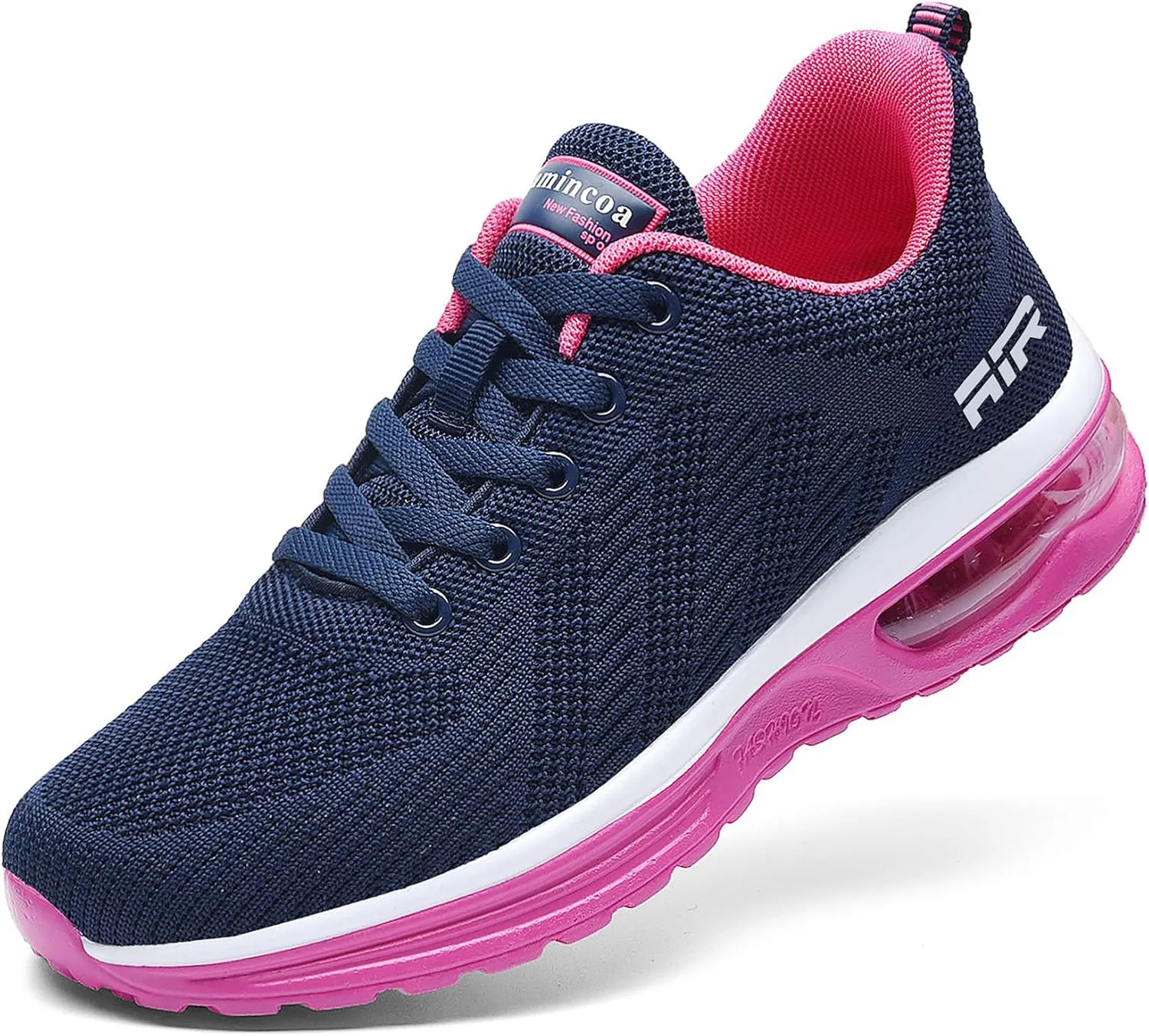 Lamincoa Women's Air Athletic Running Shoes Lightweight Breathable Fashion Sneakers Gym Training Shoes Tennis Casual Sneaker Blue-Rose 10