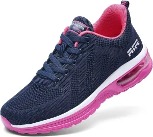 Lamincoa Women's Air Athletic Running Shoes Lightweight Breathable Fashion Sneakers Gym Training Shoes Tennis Casual Sneaker Blue-Rose 10