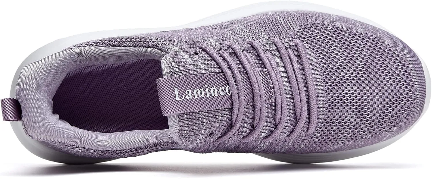 Lamincoa Womens Walking Shoes Slip On Lightweight Memory Foam Cheer Sneakers for Tennis Gym Running Workout Yoga