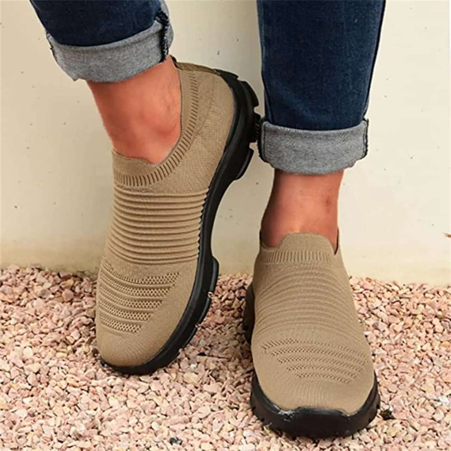 Lausiuoe Sneakers For Women Walking Shoes Comfortable Fashion Sneakers Breathable Casual Comfortable Lightweight Shoes