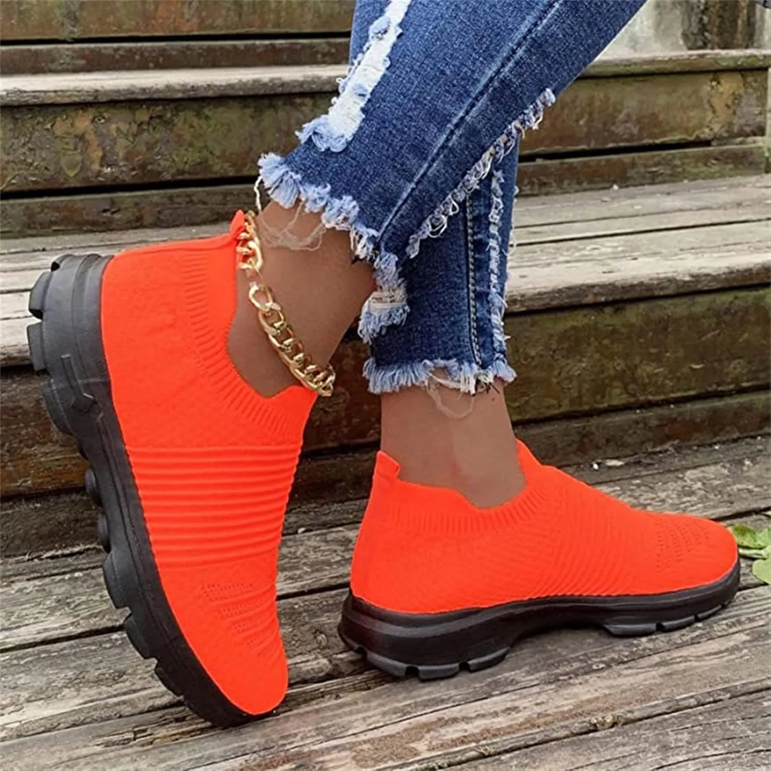 Lausiuoe Sneakers For Women Walking Shoes Comfortable Fashion Sneakers Breathable Casual Comfortable Lightweight Shoes