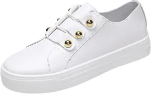 Lausiuoe Women's Fashion Sneakers Slip On Comfortable Casual Walking Shoes Classic Lightweight Soft Low Top Flat Loafers