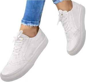 Lausiuoe Women's Fashion Sneakers Slip On Round Toe Lightweight Flat Shoes Casual Low Top Soft Comfort Walking Loafers