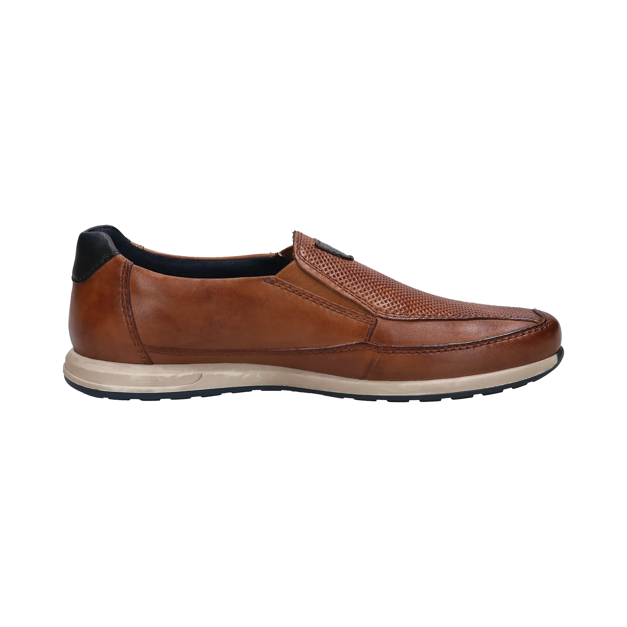 Leder Slip on cognac