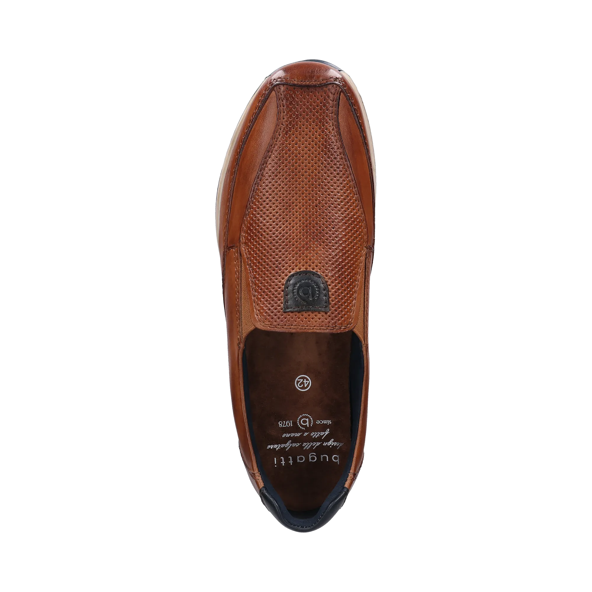 Leder Slip on cognac