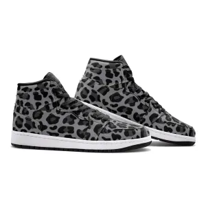 Leopard Sneakers AJ1 Style | High-top | Gray & Black