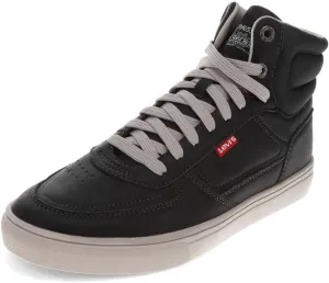 Levi's Mens Liam Hi Vegan Suede Casual Hightop Sneaker Shoe, Black, 13 M
