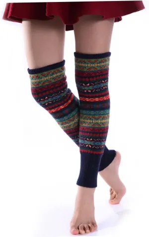 LIFKOME Warm Stylish Women's Boot Socks Knitted Leg Warmers Woolen Boot Cover for Cold Weather