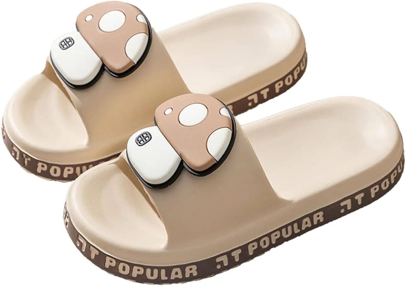 Loizziuy Women's Mushroom Slippers for Outdoor Indoor Summer Home Slip-on Anti-slip Perfect for Couples, Ideal Refreshing Summer