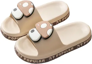 Loizziuy Women's Mushroom Slippers for Outdoor Indoor Summer Home Slip-on Anti-slip Perfect for Couples, Ideal Refreshing Summer