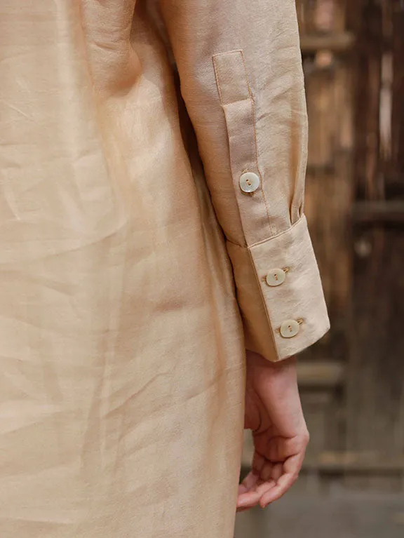 Long Slip On Easy Shirt With Asymmetrical Hem