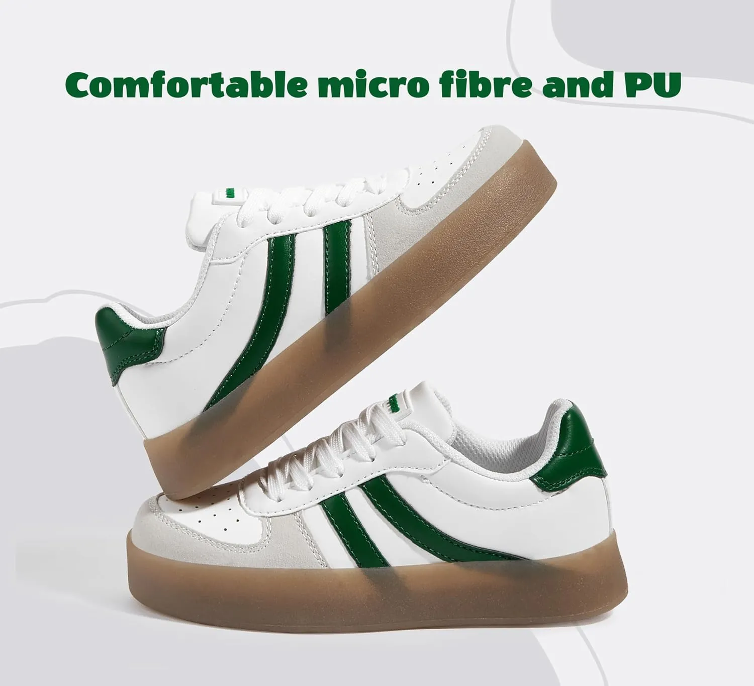 LUCKY STEP Unisex-Child Kid's Sneakers Lace Up School Fashion Platform Breathable Tennis Athletic Running Walking Shoes for Boys Girls