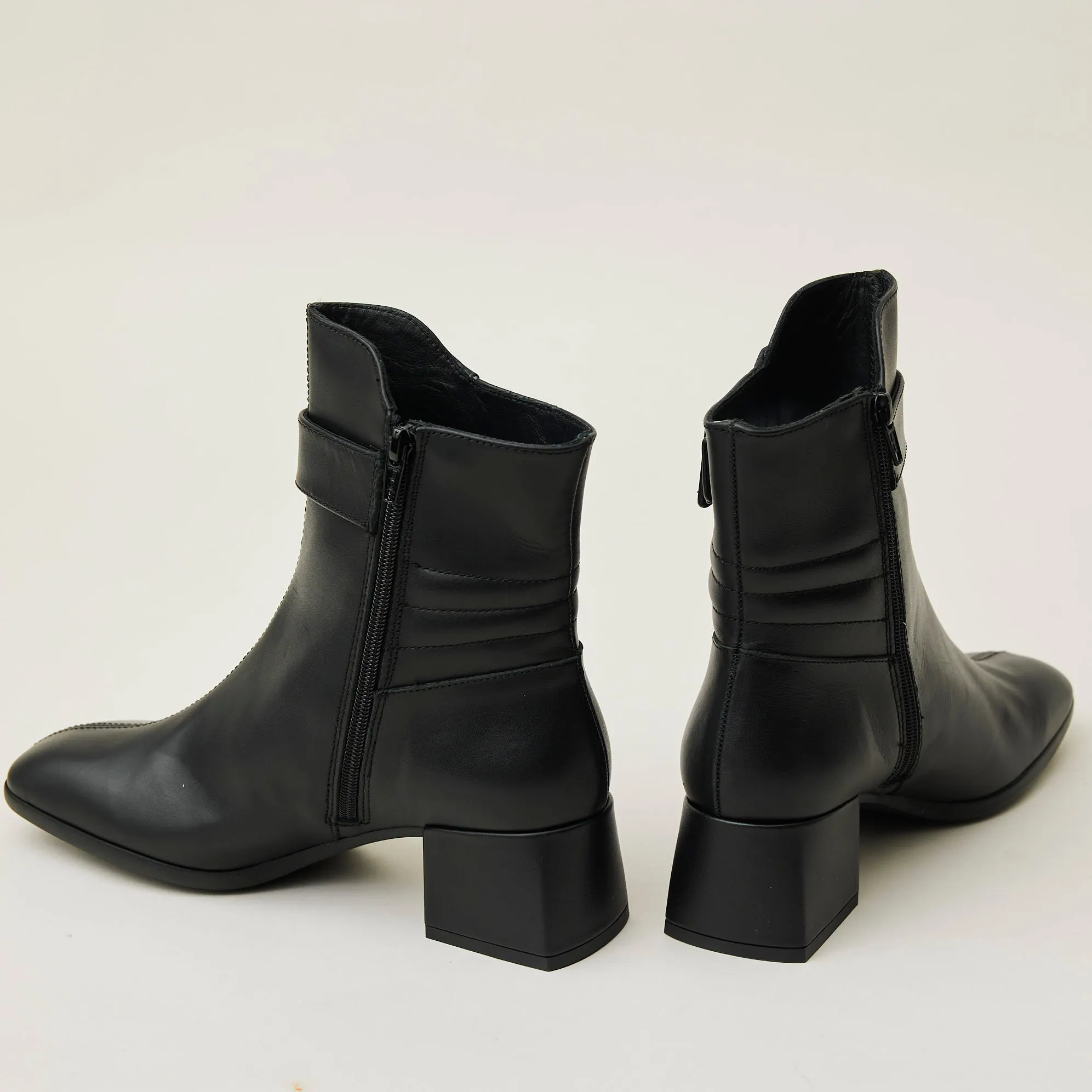 Marian Black Leather Ankle Boots