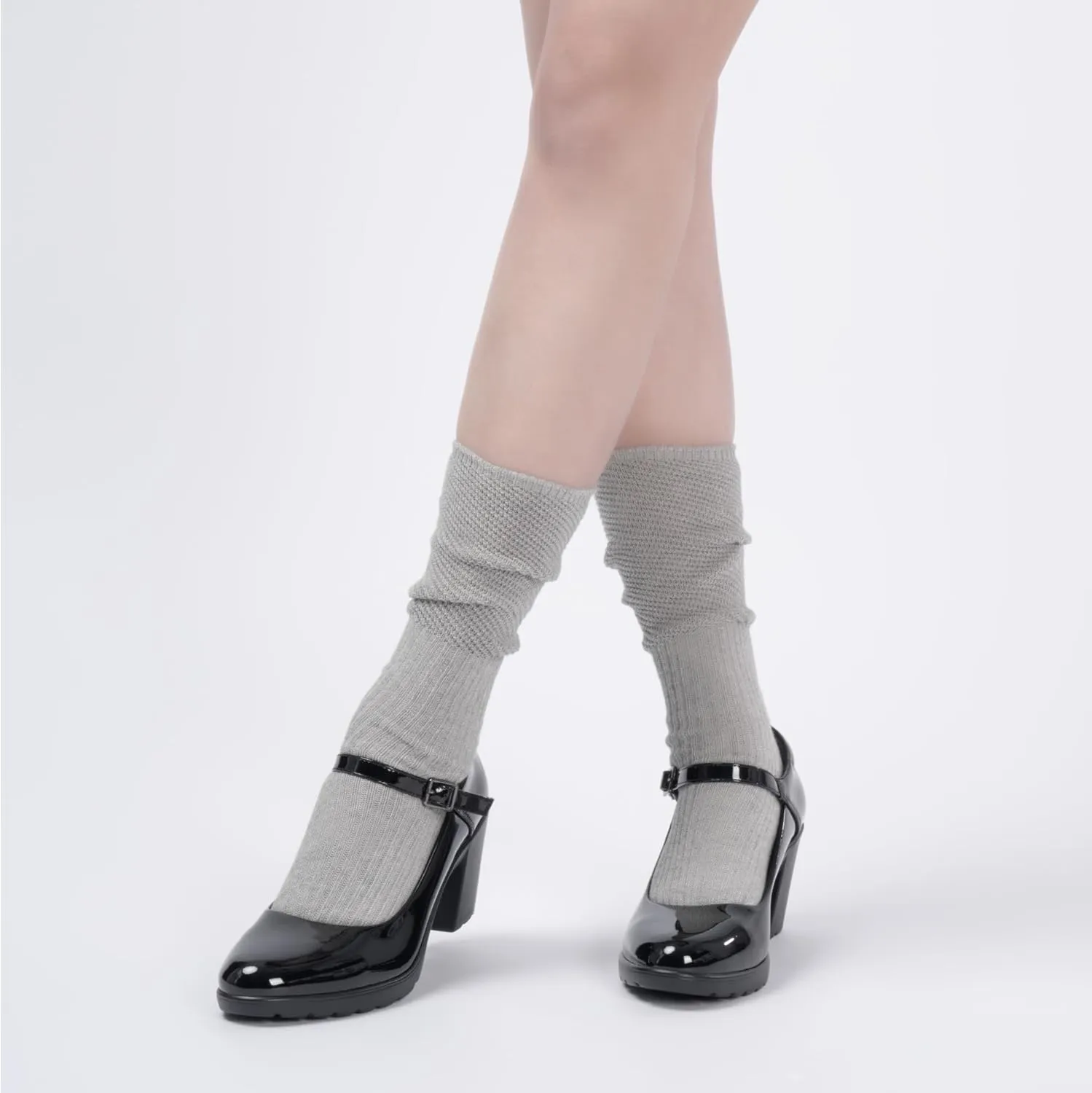 Mary Jane Heels with Arch Support, Closed Round Toe Chunky Pumps for Women, Comfortable Block Heel Dress Shoes