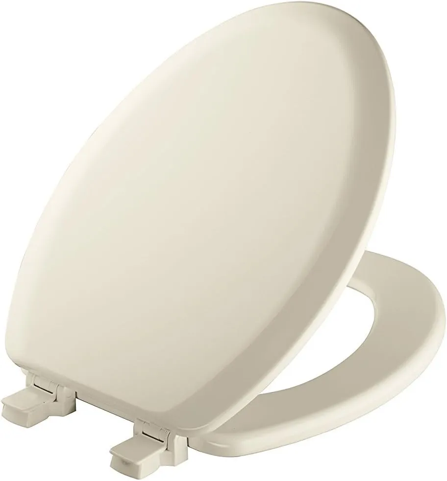 Mayfair Cameron Biscuit Toilet Seat, Non Slip Heavy Duty Wood, Easy Clean, Elongated