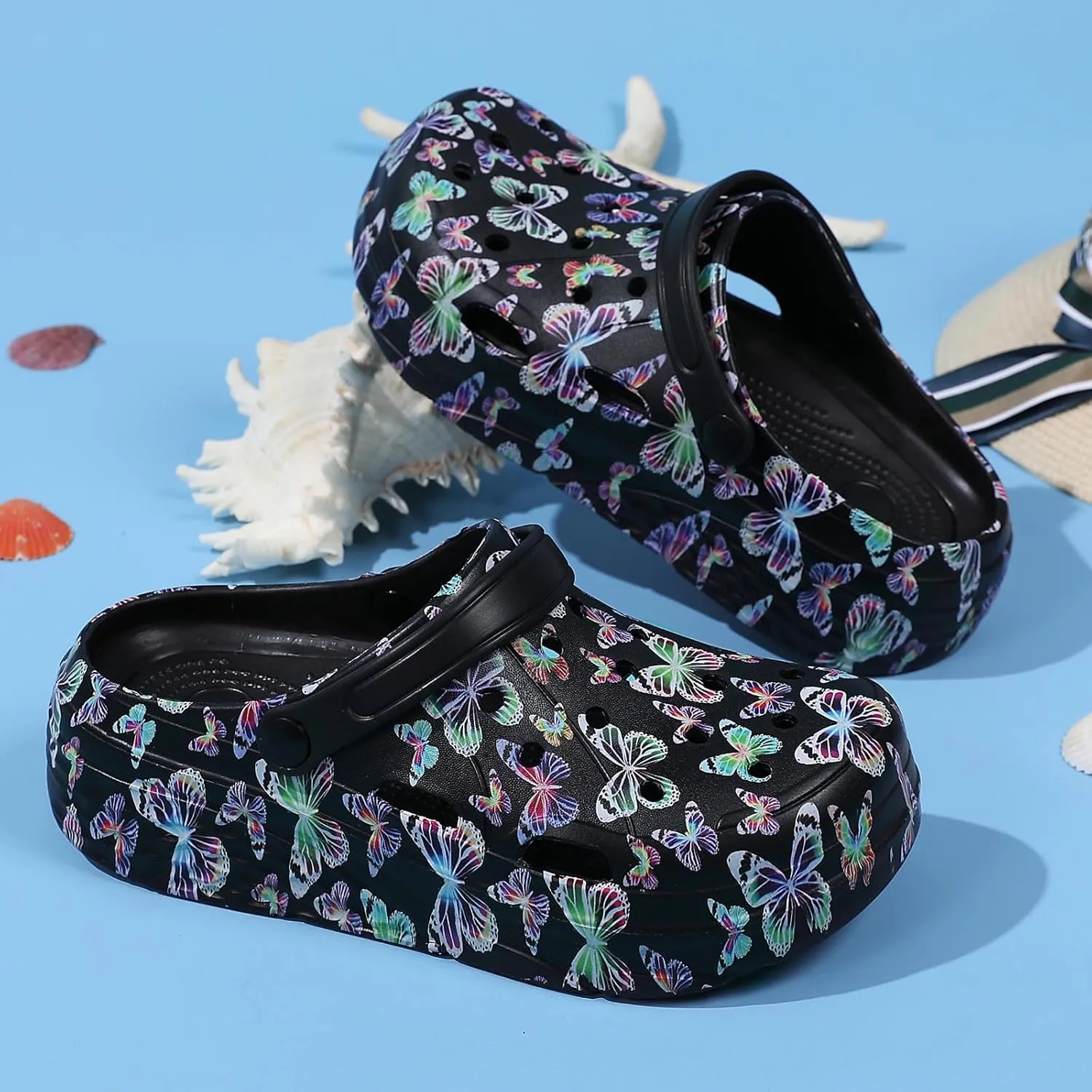 Meidiastra Women's Platform Clogs Slippers Slip On Slide Wedge Sandals for Women