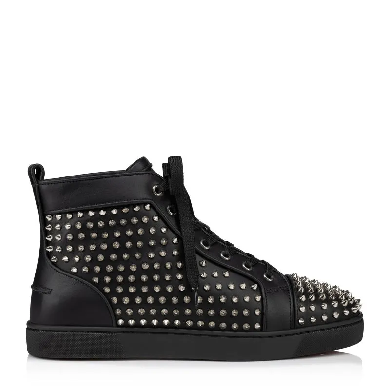 Men Casual Leather Lace-Up High Sneakers