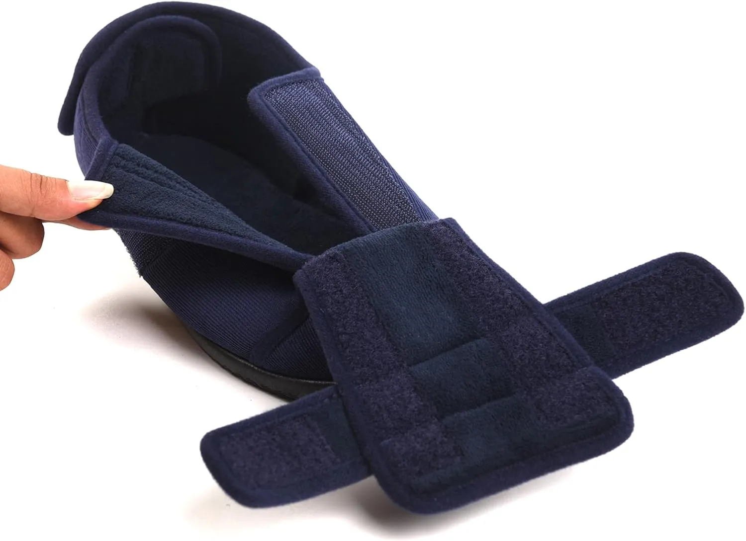 Men's 80-D Memory Foam Adjustable Wide Diabetic Slippers for Swollen Feet, Edema, Arthritis, Elderly Indoor/Outdoor