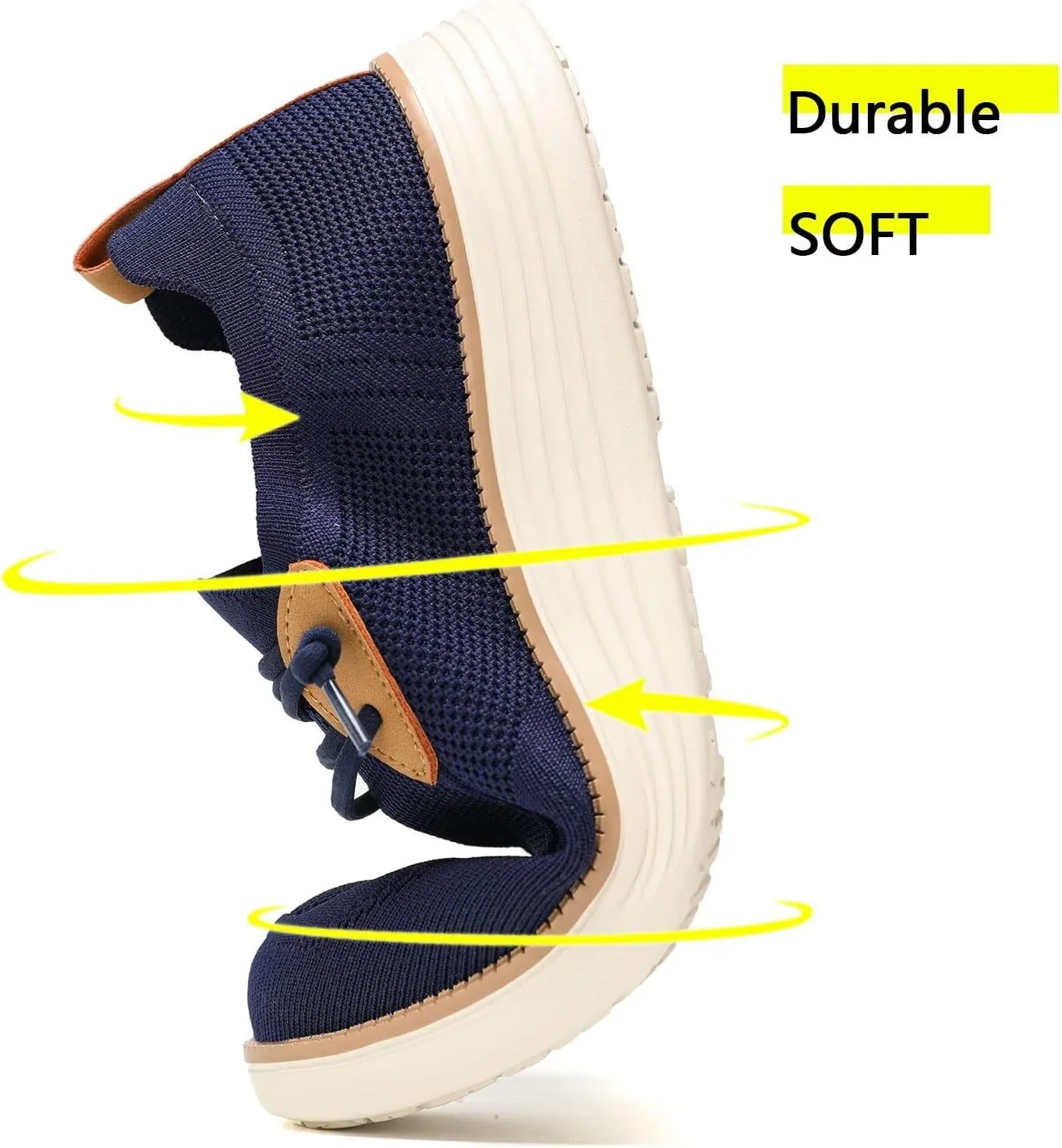 Men's Arch Support Casual Slip-on Shoes Loafers for Men Non Slip Comfortable Shoes