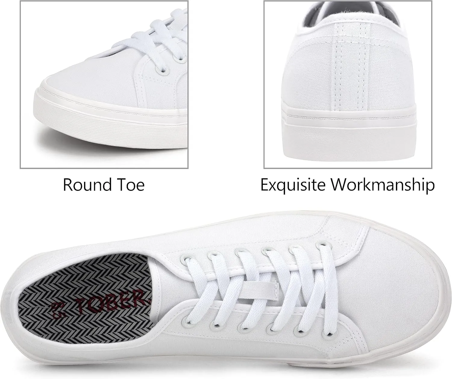 Men's Black Classic Low Top Shoes Canvas Fashion Sneaker with Soft Insole Causal Dress Shoes for Men Comfortable Walking Shoes