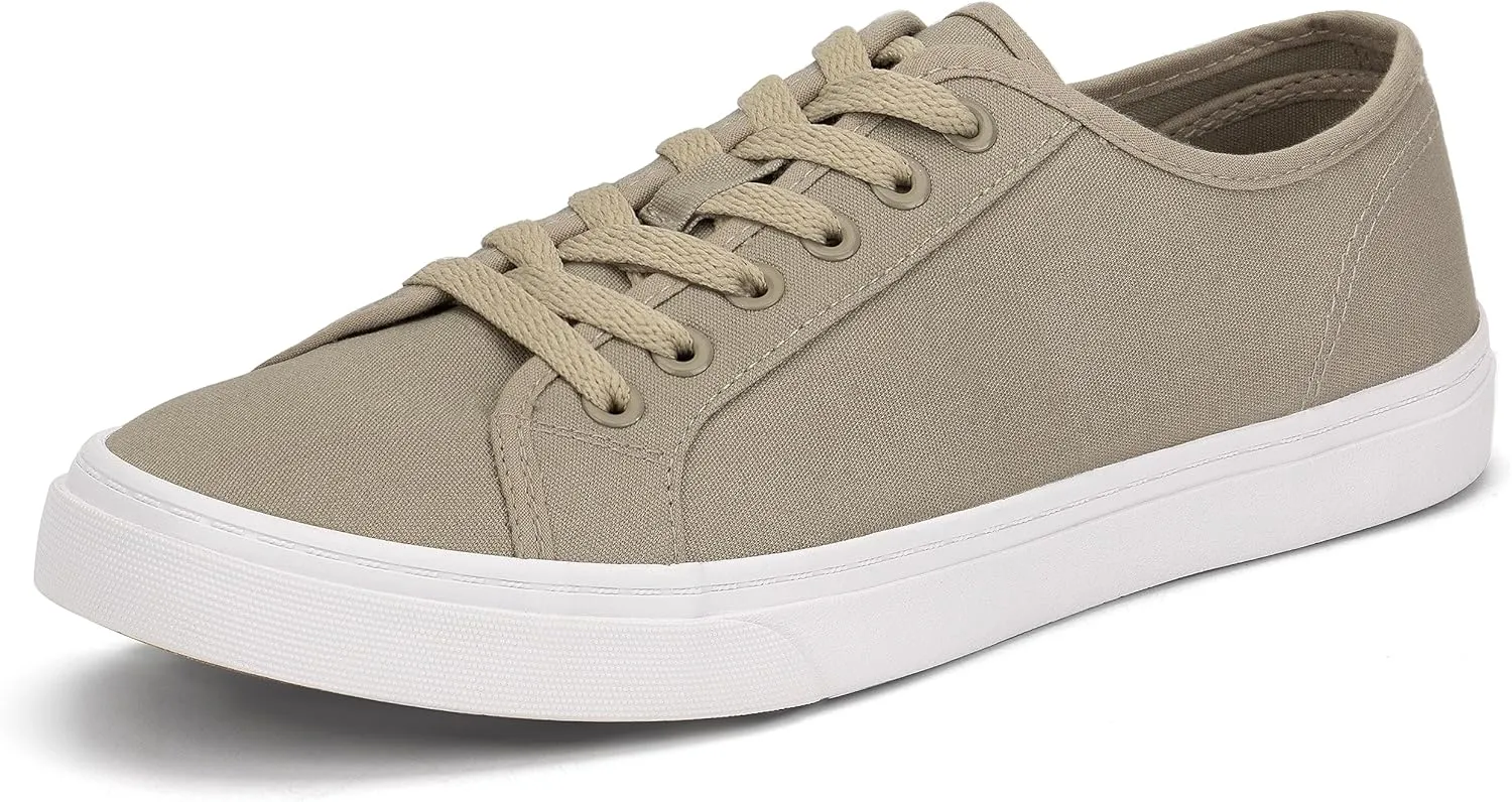 Men's Black Classic Low Top Shoes Canvas Fashion Sneaker with Soft Insole Causal Dress Shoes for Men Comfortable Walking Shoes