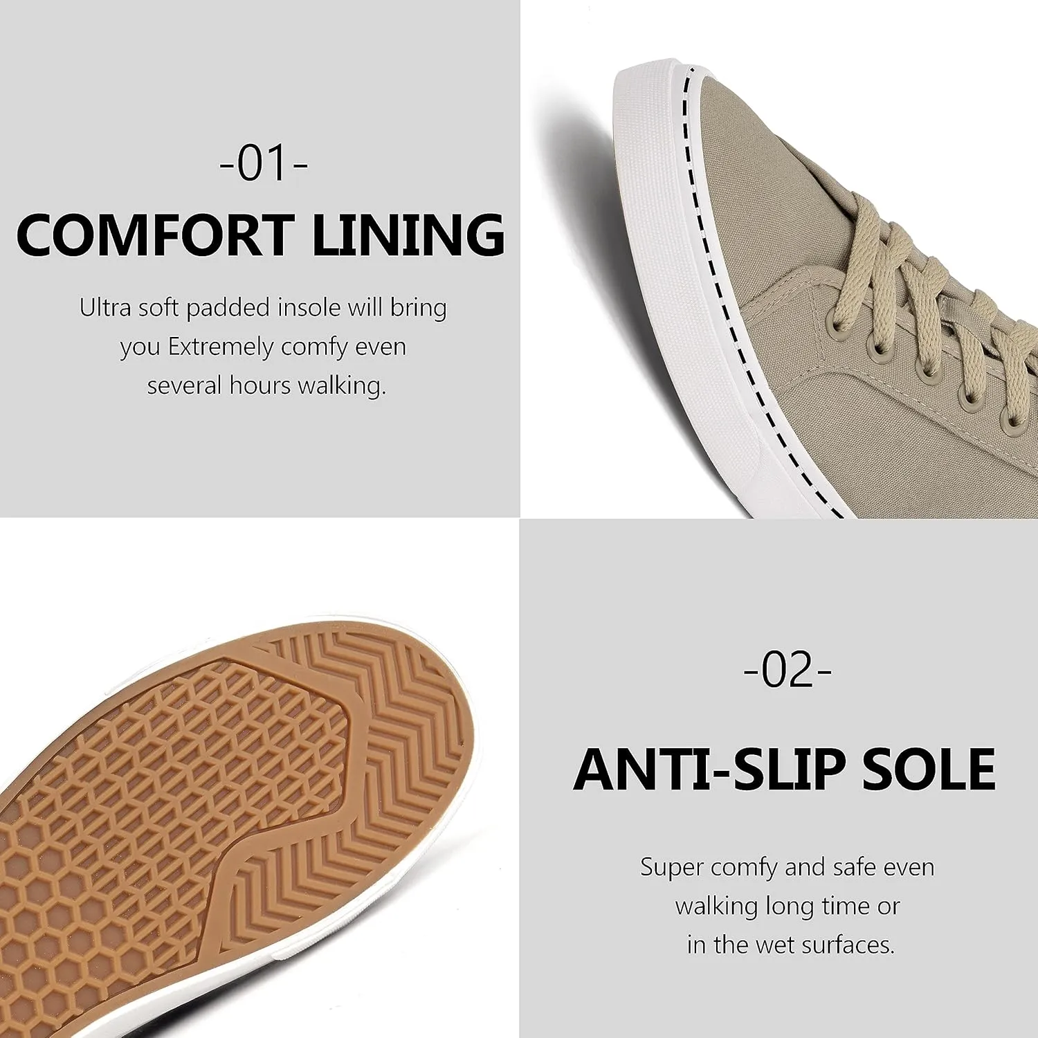Men's Black Classic Low Top Shoes Canvas Fashion Sneaker with Soft Insole Causal Dress Shoes for Men Comfortable Walking Shoes