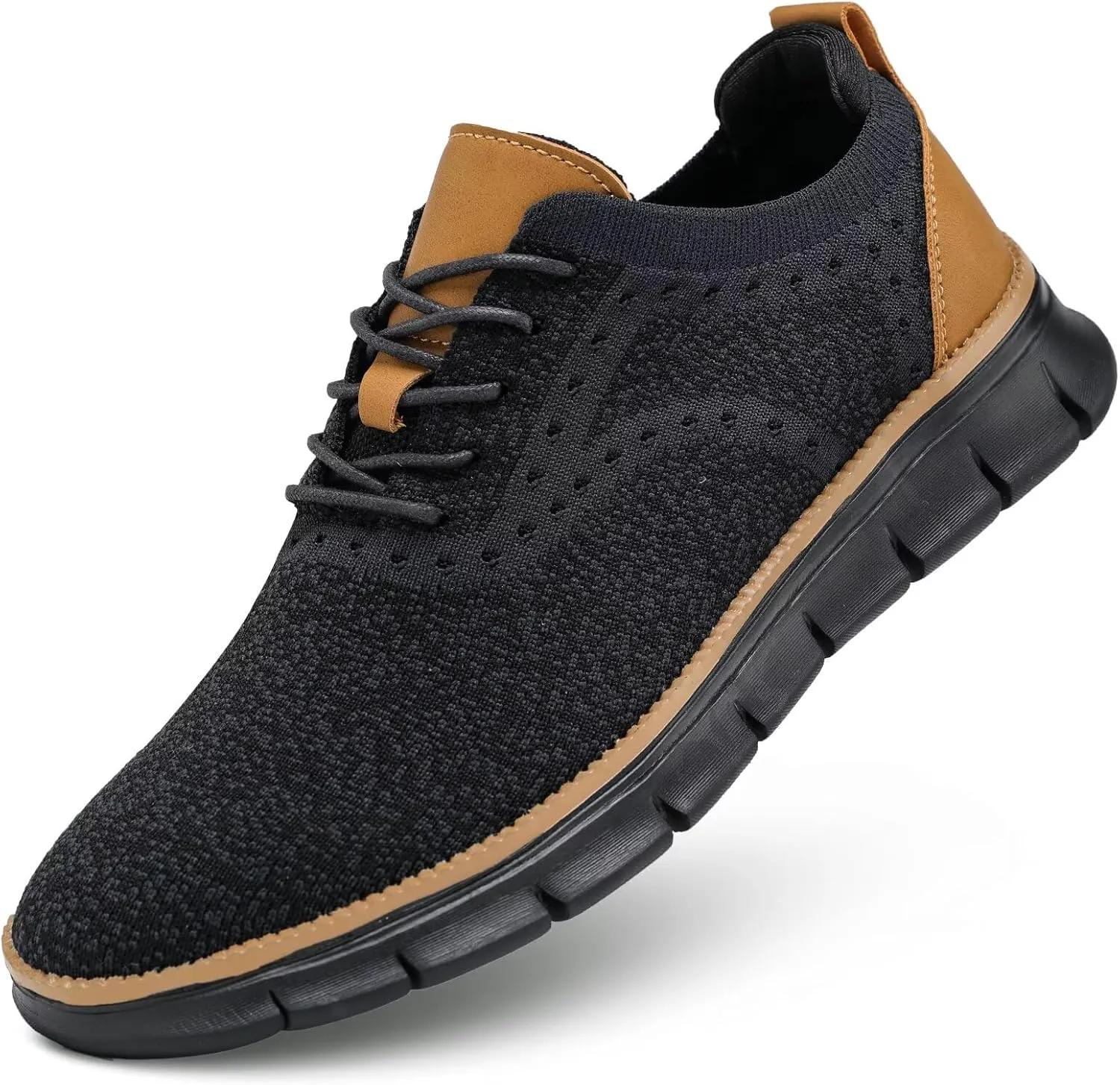 Mens Business Oxford Shoes Mesh Casual Sneakers Lightweight Breathable Work Office Dress Shoes Comfortable Walking Trainers for Men