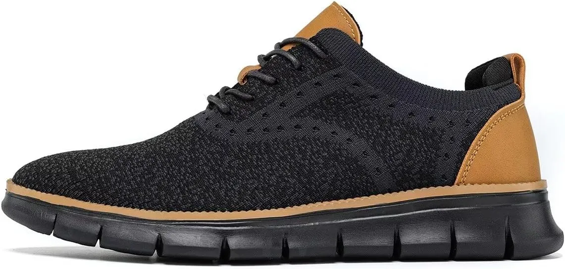 Mens Business Oxford Shoes Mesh Casual Sneakers Lightweight Breathable Work Office Dress Shoes Comfortable Walking Trainers for Men