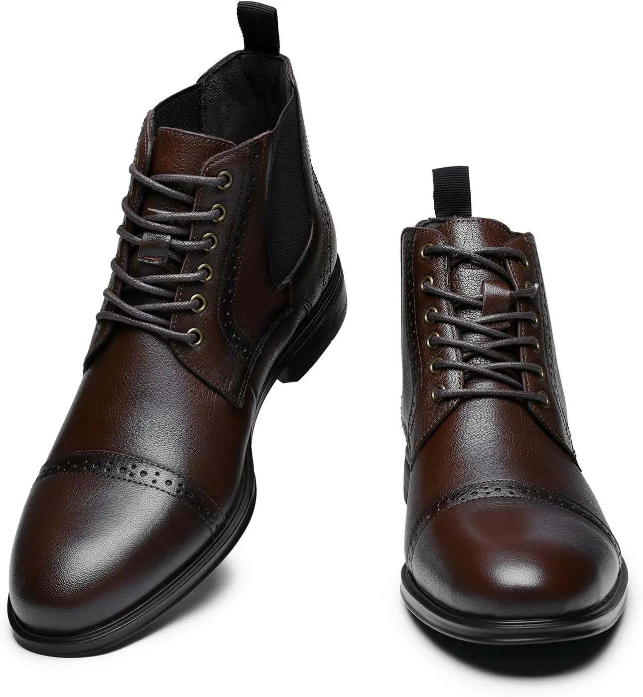 Men's Chelsea Dress Boots Comfortable Leather Slip On Ankle Boots For Casual & Formal Occasions
