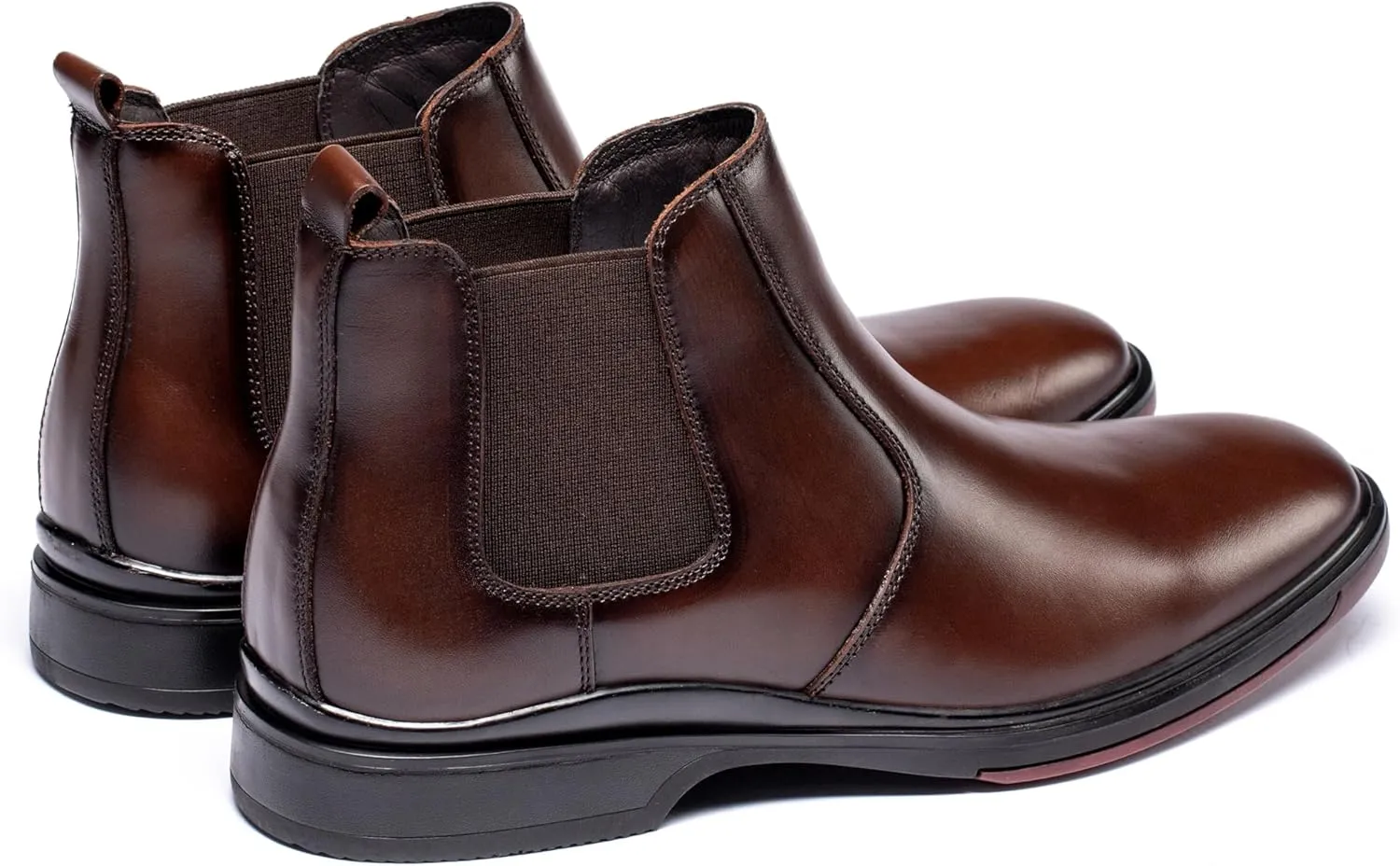 Men's Chelsea Dress Boots Comfortable Leather Slip On Ankle Boots For Casual & Formal Occasions