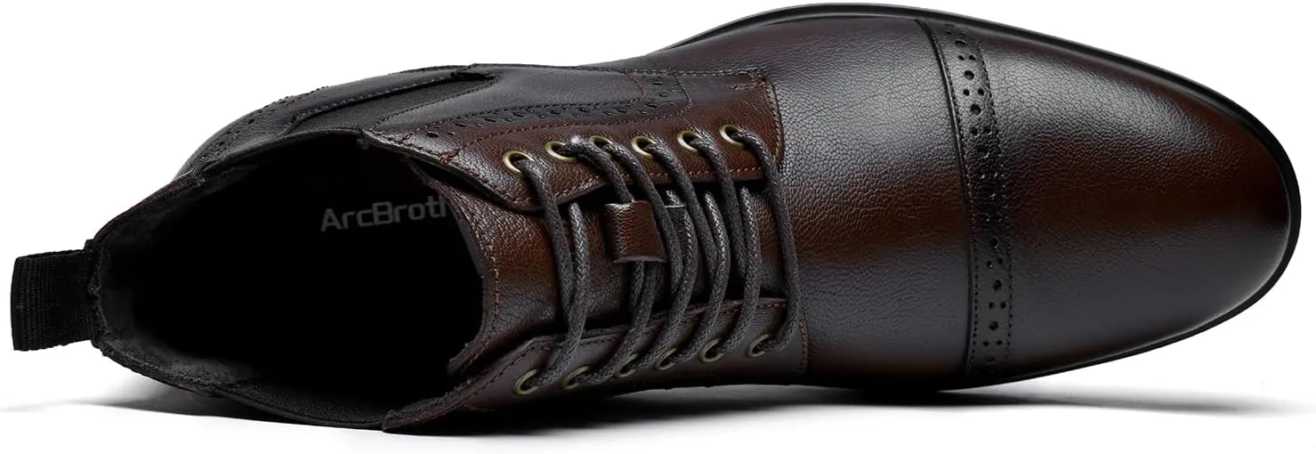 Men's Chelsea Dress Boots Comfortable Leather Slip On Ankle Boots For Casual & Formal Occasions