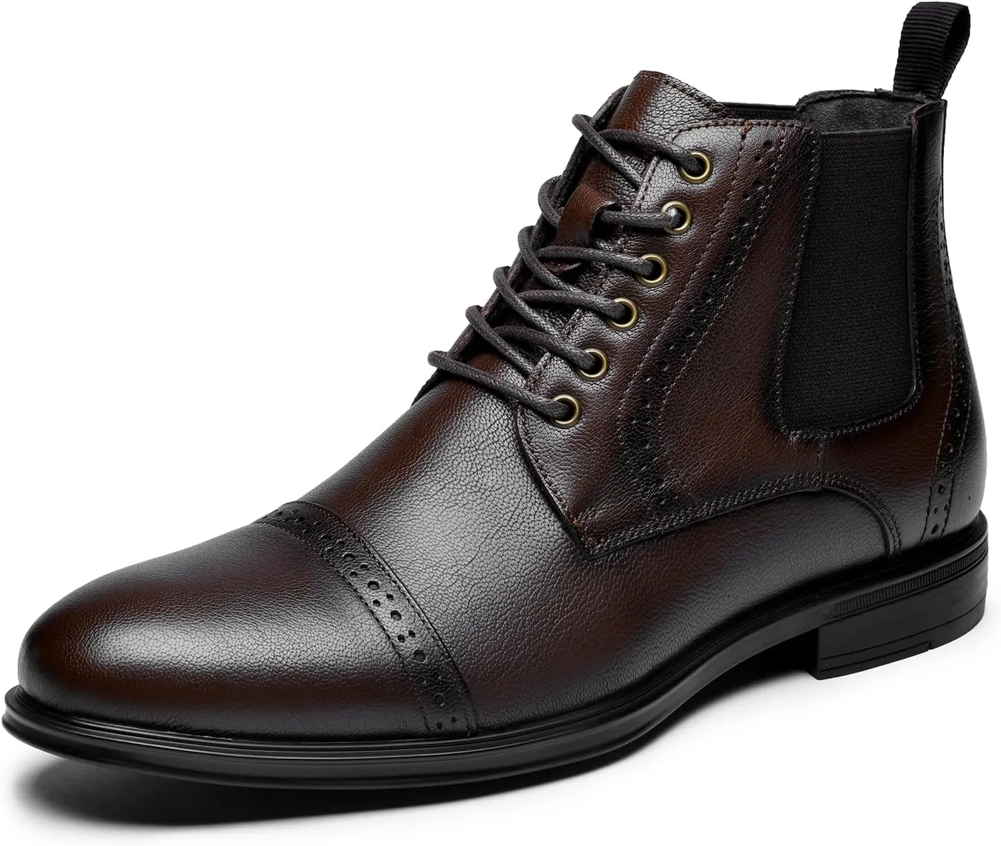 Men's Chelsea Dress Boots Comfortable Leather Slip On Ankle Boots For Casual & Formal Occasions
