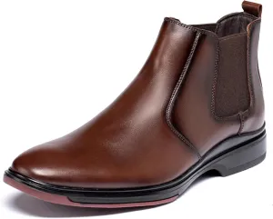 Men's Chelsea Dress Boots Comfortable Leather Slip On Ankle Boots For Casual & Formal Occasions