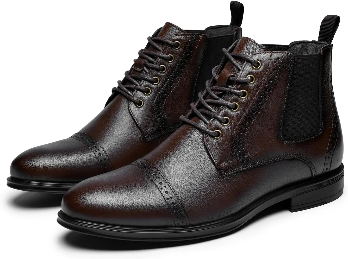 Men's Chelsea Dress Boots Comfortable Leather Slip On Ankle Boots For Casual & Formal Occasions