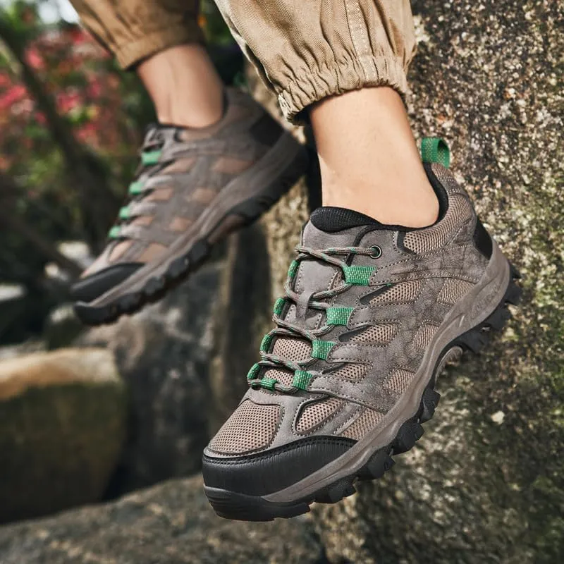 Men's Comfortable Casual Shoes, Outdoor Ankle Support Breathable Trekking Trails Shoes, Low Top Walking Hiking Shoes for Men