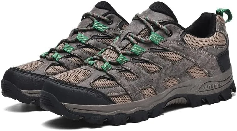 Men's Comfortable Casual Shoes, Outdoor Ankle Support Breathable Trekking Trails Shoes, Low Top Walking Hiking Shoes for Men