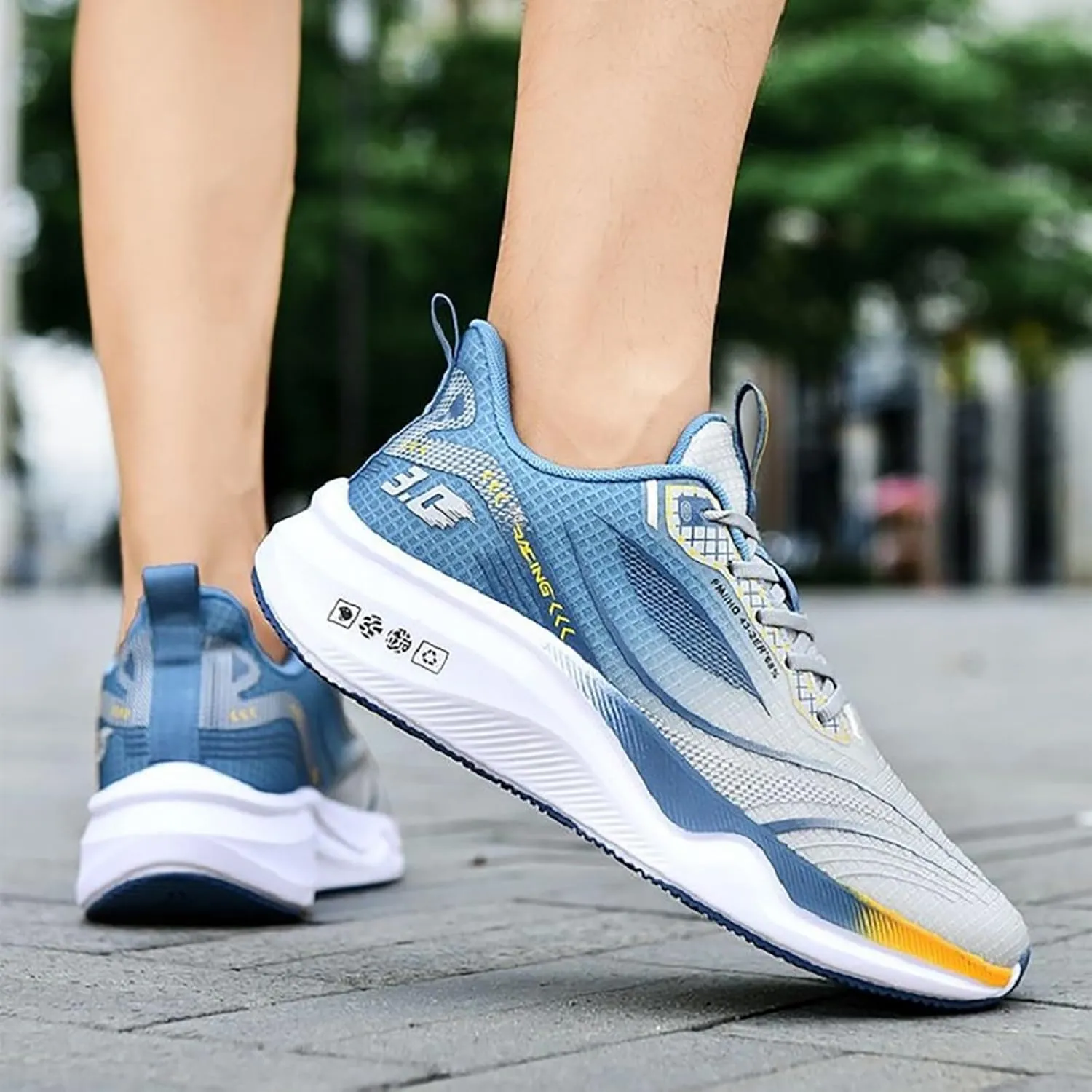 Mens Dress Shoes Platform Sneakers for Women Loafers with Arch Support Round Toe Slip On Casual Athletic Shoes