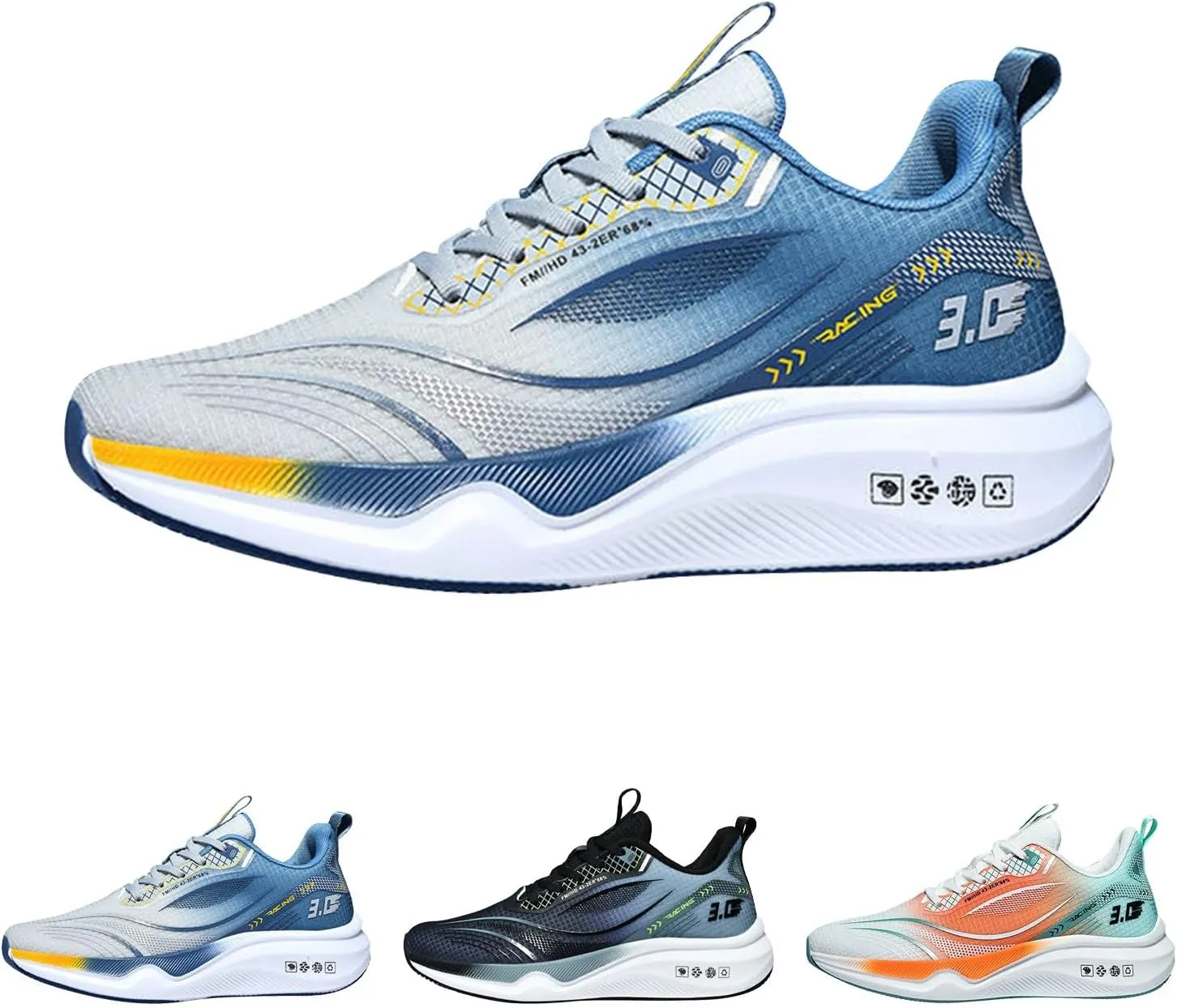Mens Dress Shoes Platform Sneakers for Women Loafers with Arch Support Round Toe Slip On Casual Athletic Shoes