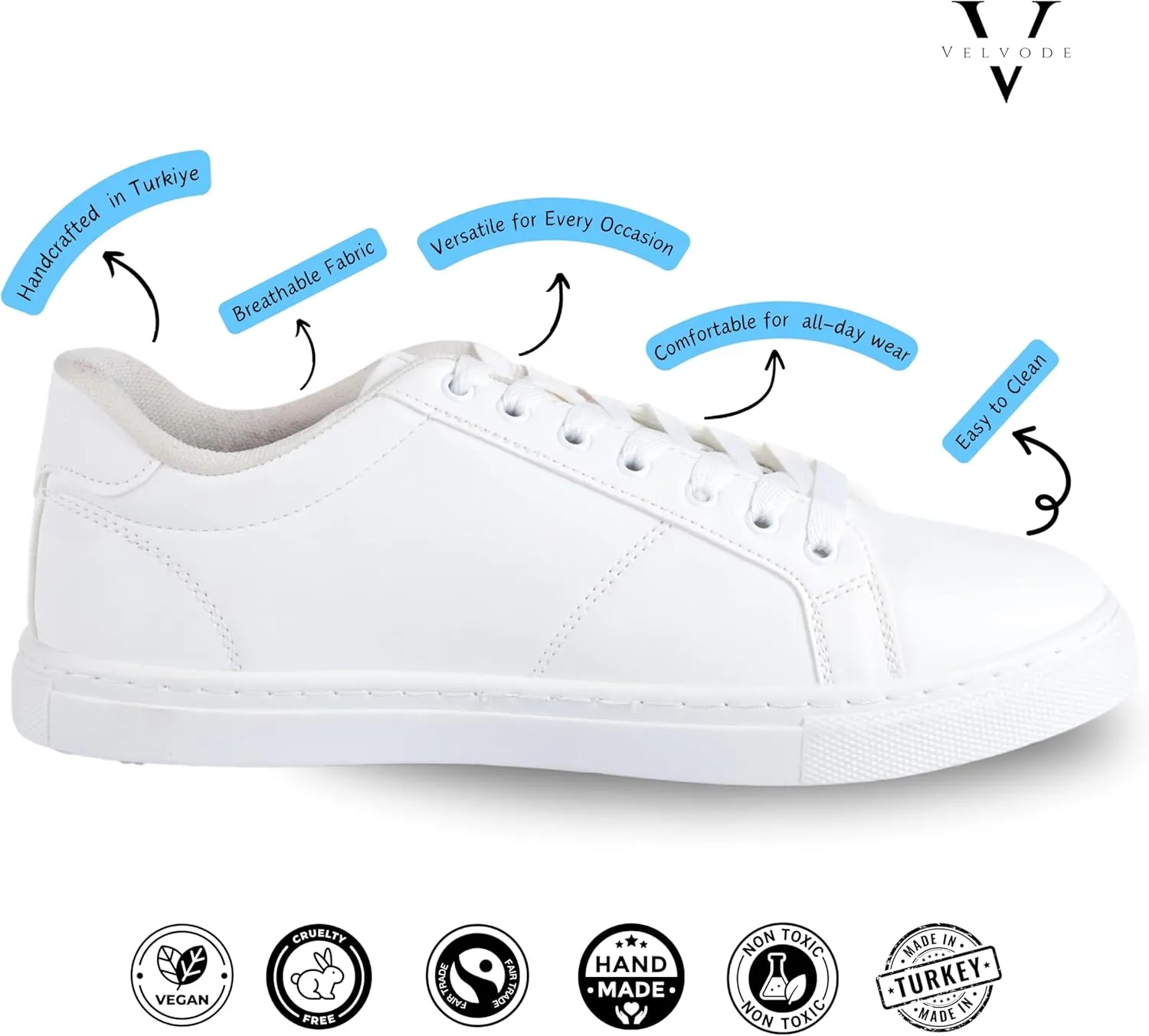 Men's Fashion Everyday Sneakers with Comfortable Memory Foam Insoles - Stylish & Durable White Sneakers for Men, Ideal for Casual Wear - Men's White/Black Shoes