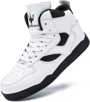 Men's Fashion High Top Sneakers Casual Walking Shoes (White, Adult, Men, 11, Numeric, US Footwear Size System, Medium)