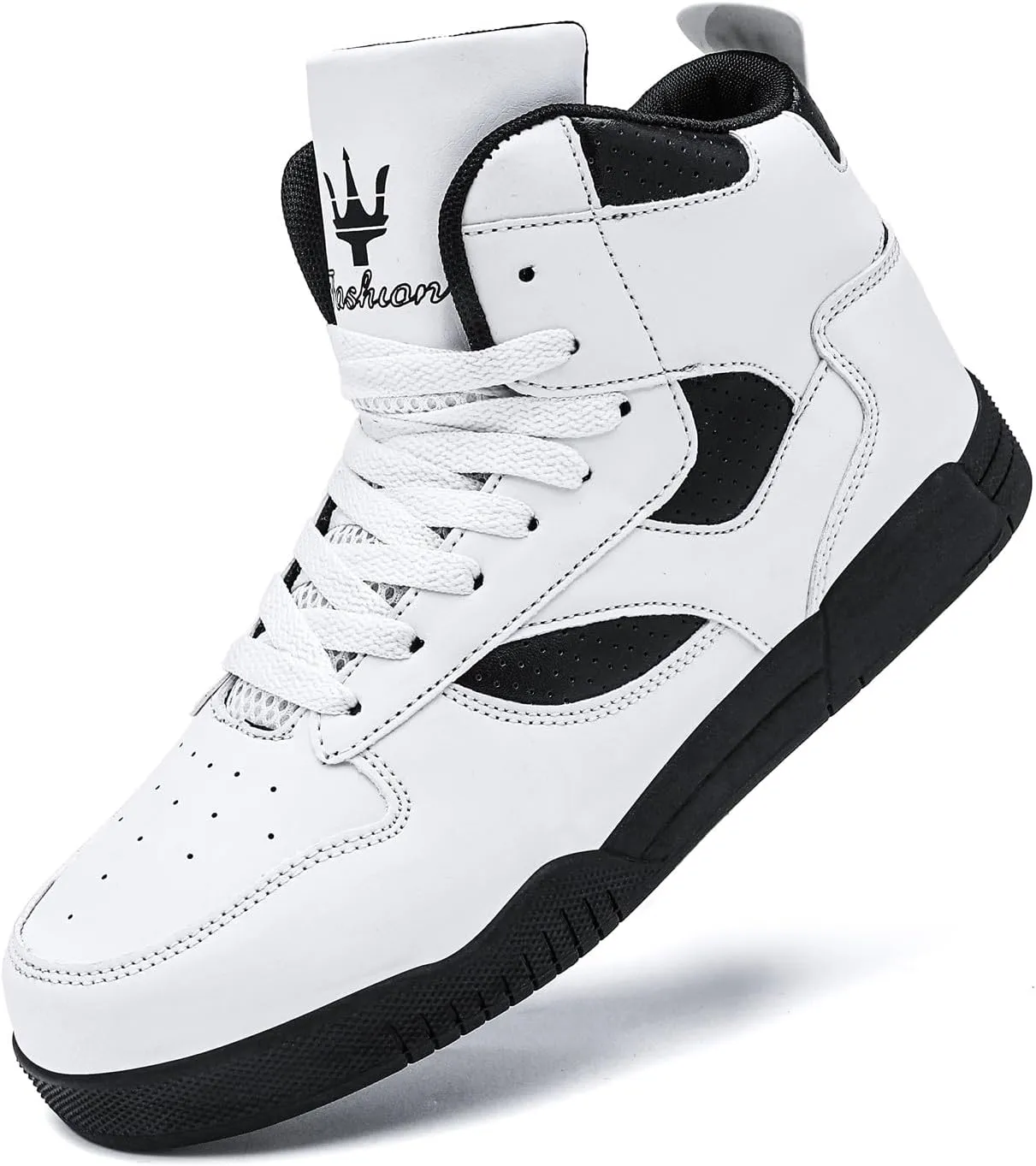 Men's Fashion High Top Sneakers Casual Walking Shoes (White, Adult, Men, 11, Numeric, US Footwear Size System, Medium)