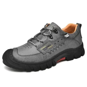 Men's Genuine Leather Hiking Shoes – Wear-Resistant Outdoor Adventures Sneakers